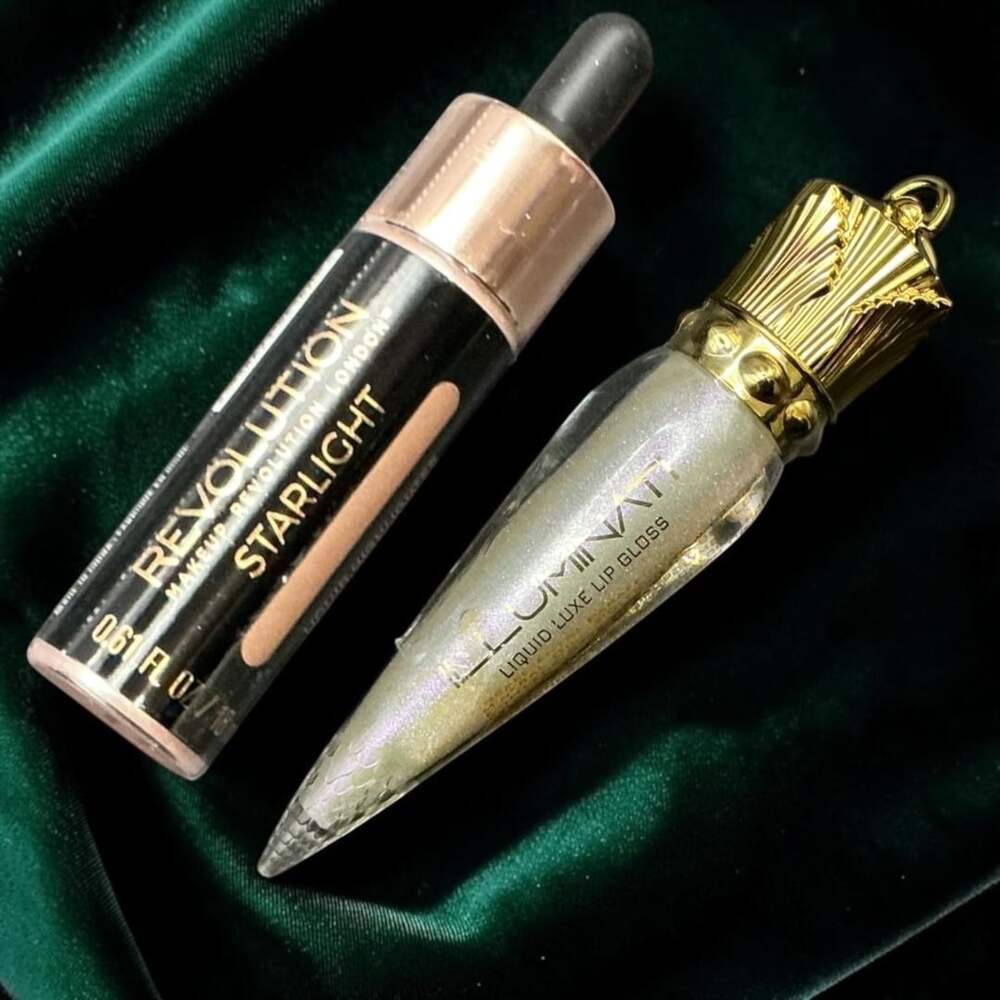 Revolution Starlight Liquid Highlighter and Illuminati Liquid Luxe Lip Gloss Set